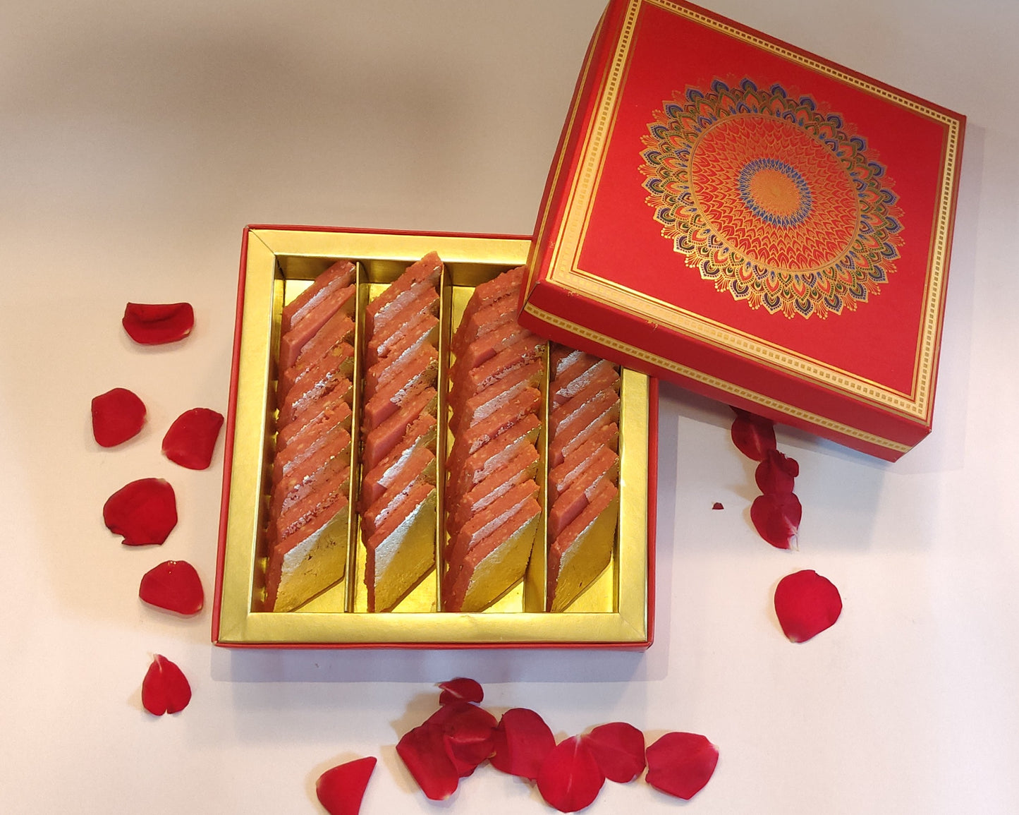 Rose Kaju Katli